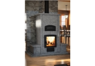 FM1200 MASS FIREPLACE WITH OVEN AND  BENCHES ON BOTH SIDES