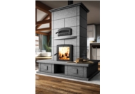 FM1500 MASS FIREPLACE WITH OVEN AND BENCHES ON 4 SIDES